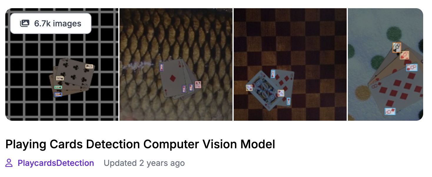 roboflowのトランプデータセット